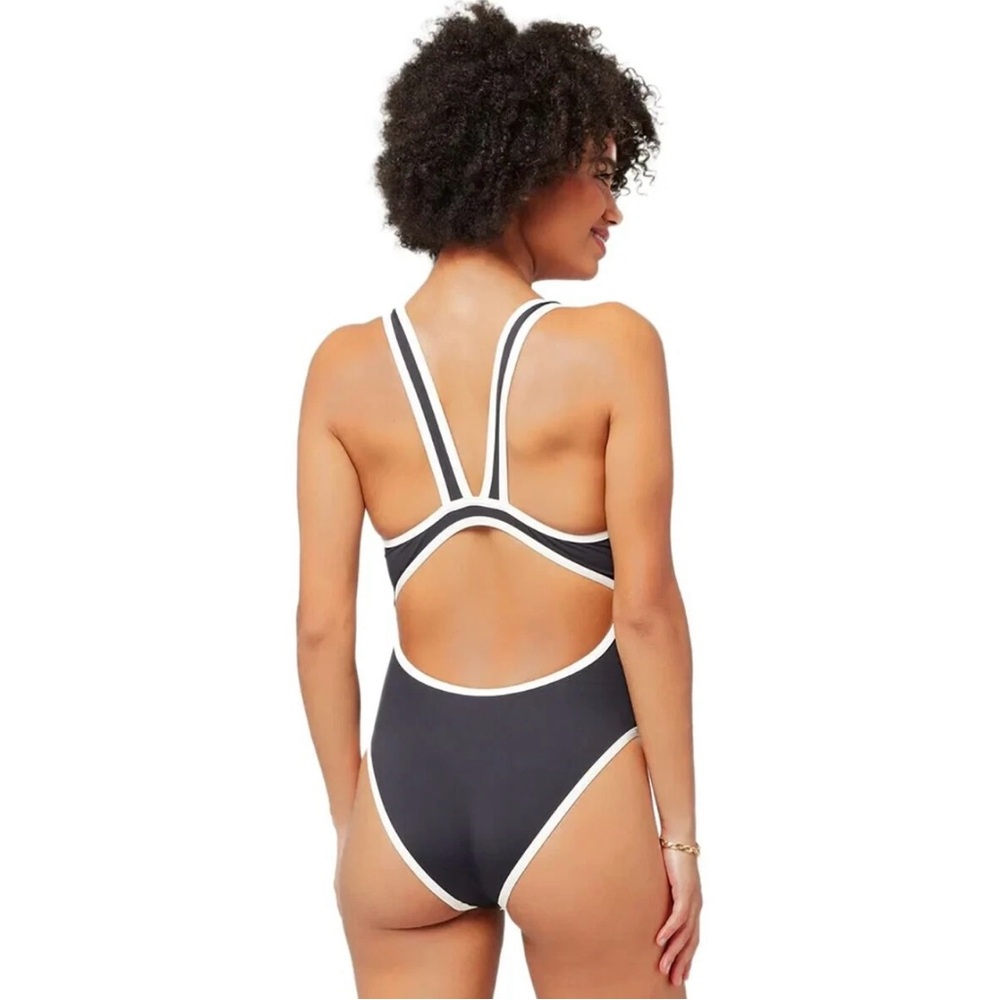 L*Space Black and White One-Piece Swimsuit - Picture 3 of 8